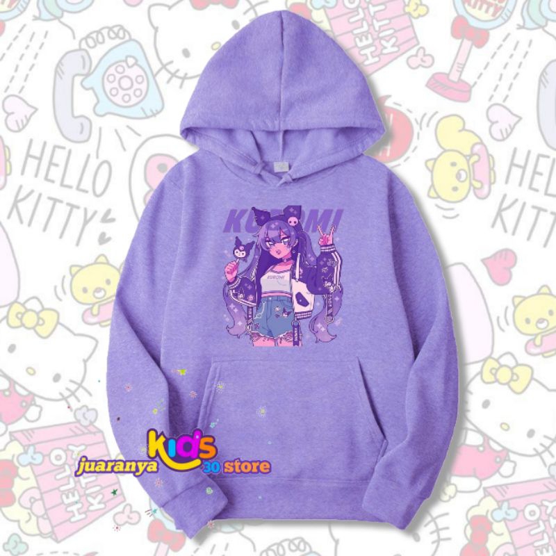 Hoodie jeket anak - kuromi sweater jumper kuromi Hoodie kuromi kids grils perempuan hoodie