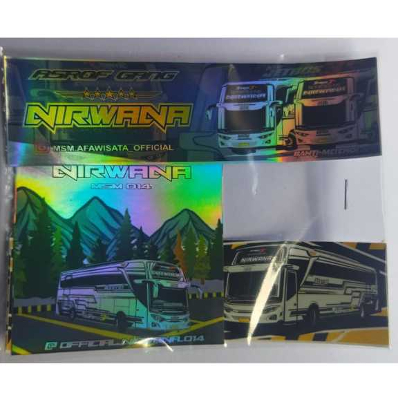 

stiker Nirwana Hologram asli paket isi 3 stiker