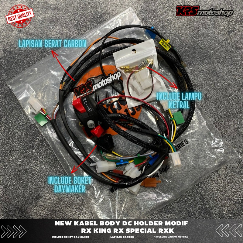 NEW KABEL BODY BODI DC RX KING RXKING RXS RX S RXK HOLDER MODIF JARWO INCLUDE SOKET DAYMAKER SWITCH 