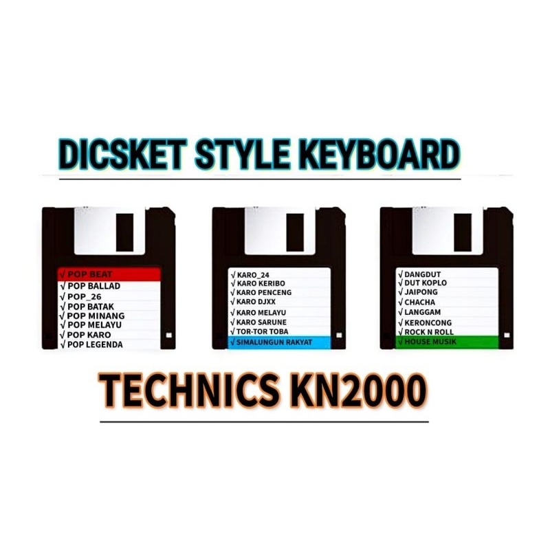 3 Buah Dicsket Keyboard Technics KN2000