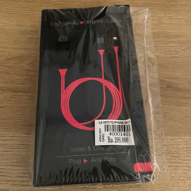 Kabel lightning HDTV iPhone to HDMI video cable iPhone - PRELOVED