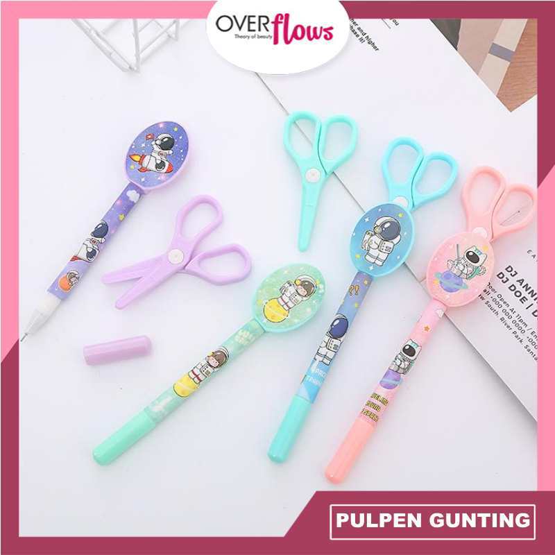 

OVERFLOWS.ID PULPEN GEL GUNTING MOTIF ASTRONAUT LUCU IMUT / BOLPEN GEL GUNTING KARAKTER