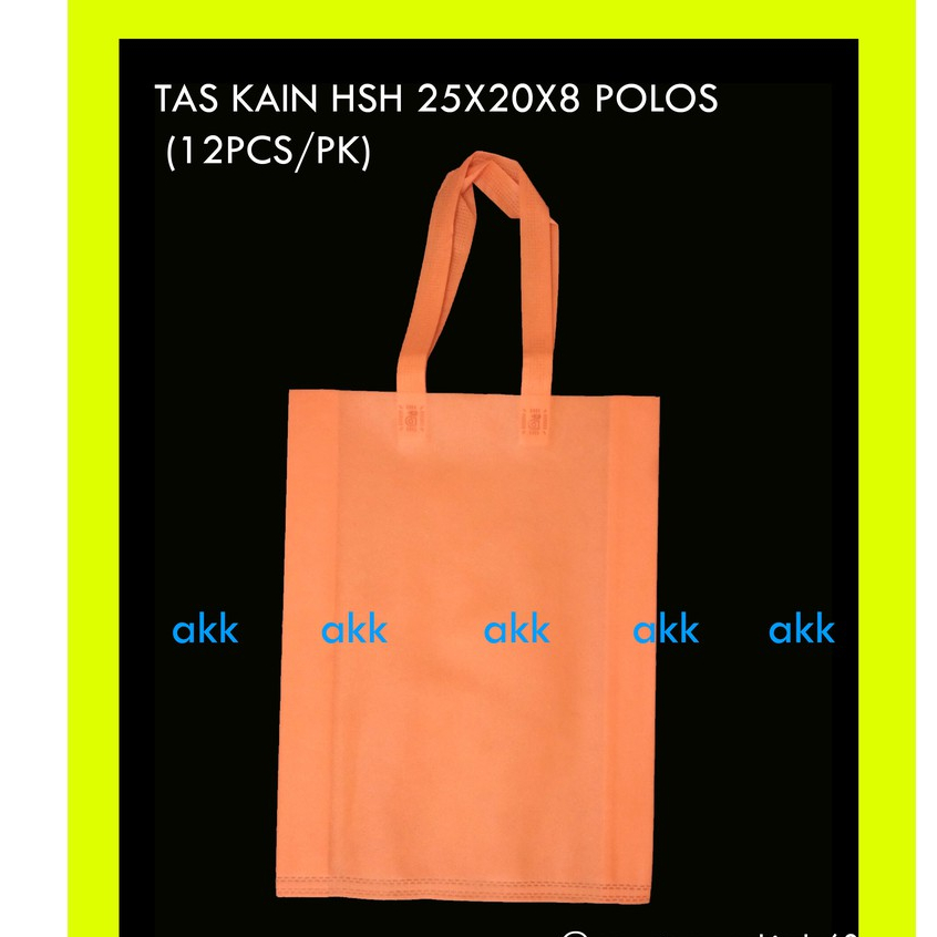 

Tas Kain Spundbond / Goodie Bag Hsh 25x20x8 Polos (12pcs)