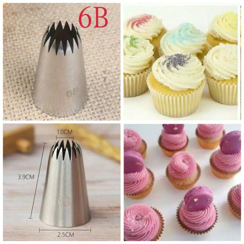 Spuit 6B spuit sagu keju spuit kue cetakan kue dekorasi kue
