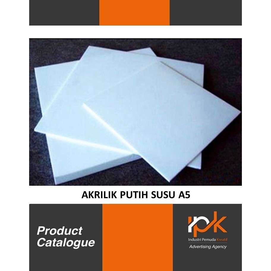 Akrilik lembaran A5 - PUTIH SUSU