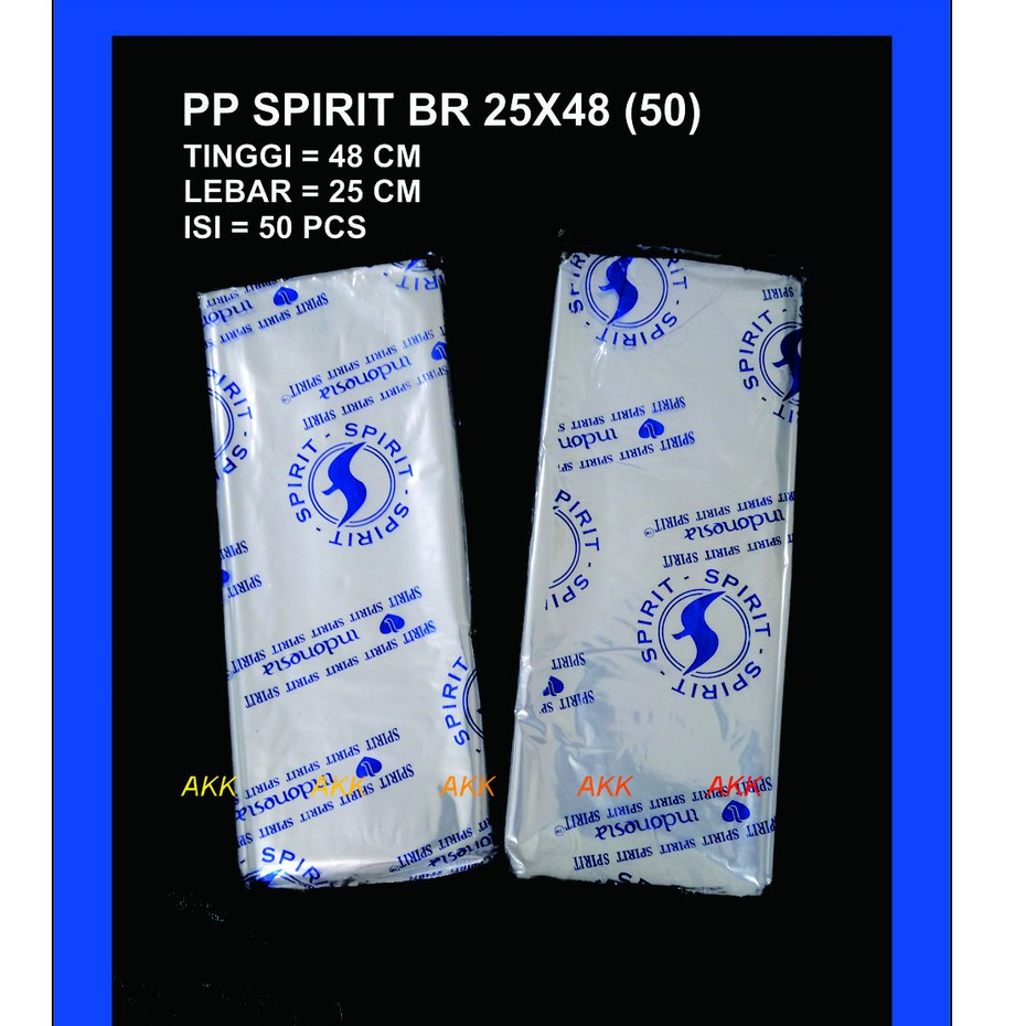 Plastik Bening Pp Spirit Br 25x48(250 Pcs)