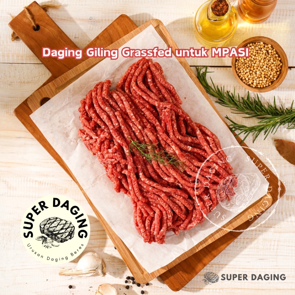 

Daging Sapi Giling Premium MPASI / Minced Beef GRASSFED 500g - Super Daging Palembang