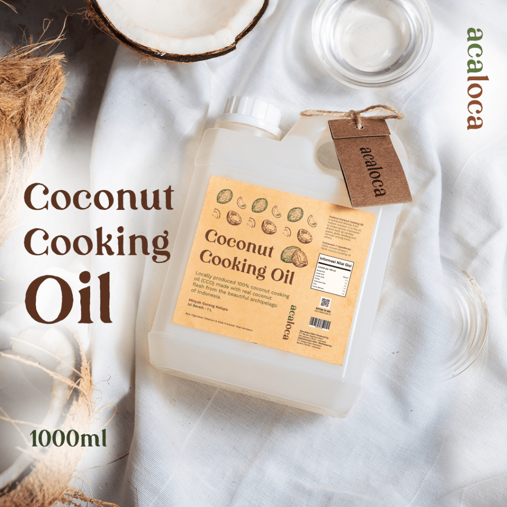 

READY! Acaloca Coconut Cooking Oil CCO 1L - Minyak Goreng Kelapa Kemasan Jerigen 1L [SAMEDAY]