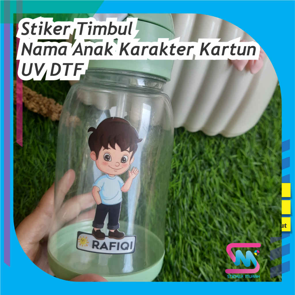 

Stiker Murah Bandung - Sticker Timbul Nama Anak Karakter Kartun UV DTF
