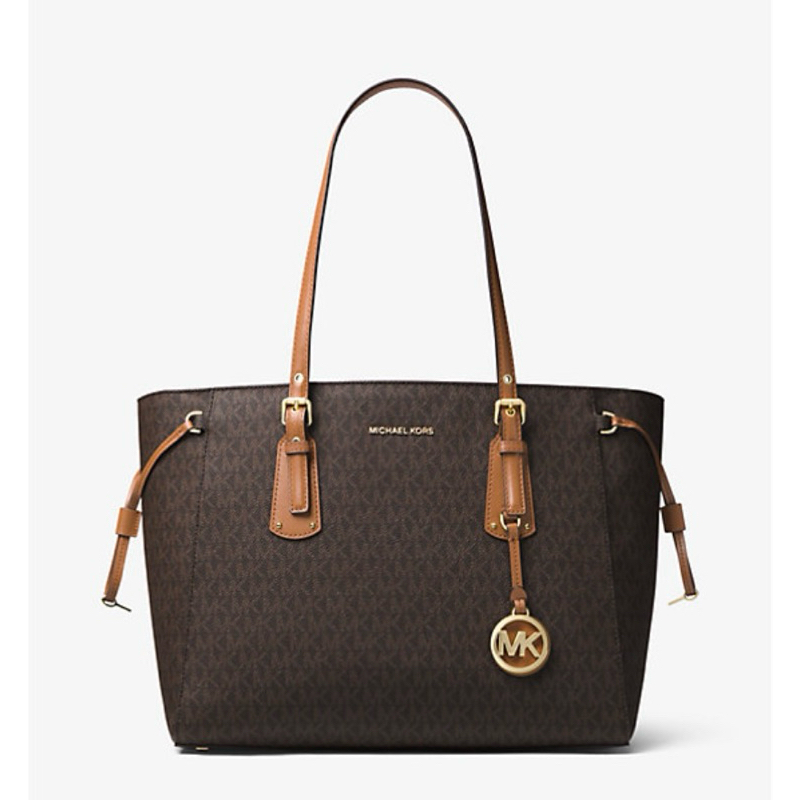 Emka Voyager Logo Tote Bag-Brown