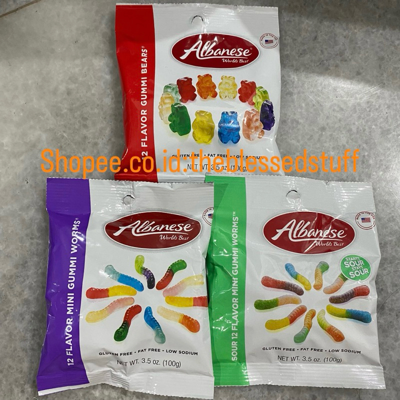

Gummy, Gummi Bears Albanese 12 Flavors 100g