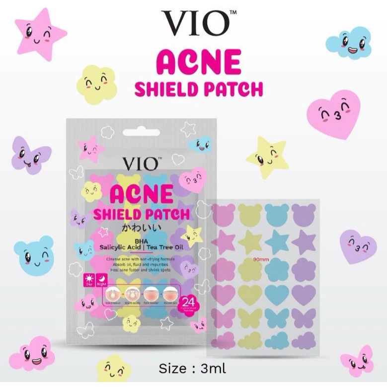 Vio acne patch stiker jerawat lucu acne patch bintang isi 24