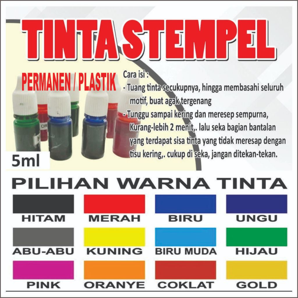 

TINTA STEMPEL OTOMATIS PERMANEN PLASTIK
