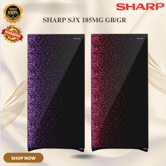 SHARP KULKAS 1 PINTU SJX 185MG GB/SJX-185MG GB/SJX185MGGB/SJX185MGGB/ 100% ORIGINAL GARANSI RESMI