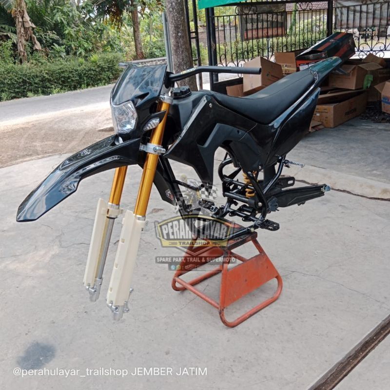 frame rangka replika honda CRF 150 L paket premium tanpa roda wheelset PNP MESIN : TIGER, MP mono, m