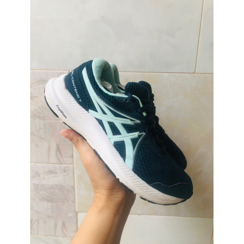 ASICS GEL CONTEND 7 RUNNING BLUE KIDS SIZE 35.5 insole 22.5 cm