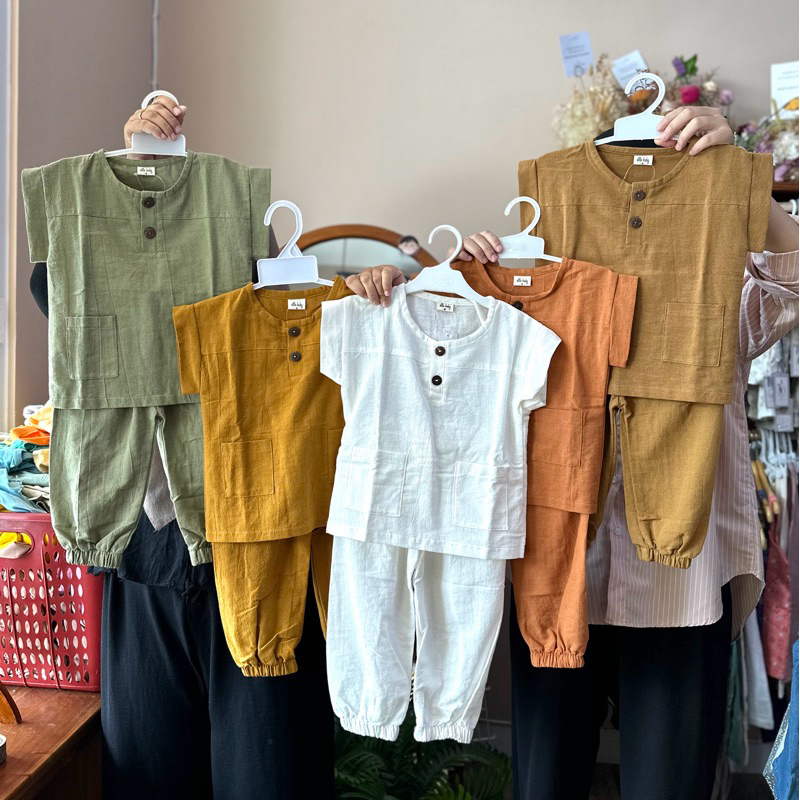 ELB - Linen Jona Set - Setelan Anak Laki-laki