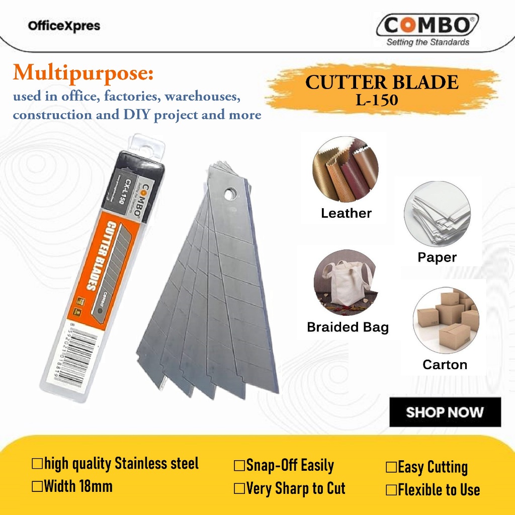 

Isi Cutter Besar L-150 / Isi Kater / Refill Cutter Kecil A-100 / Pisau Cutter / Piso Kater COMBO