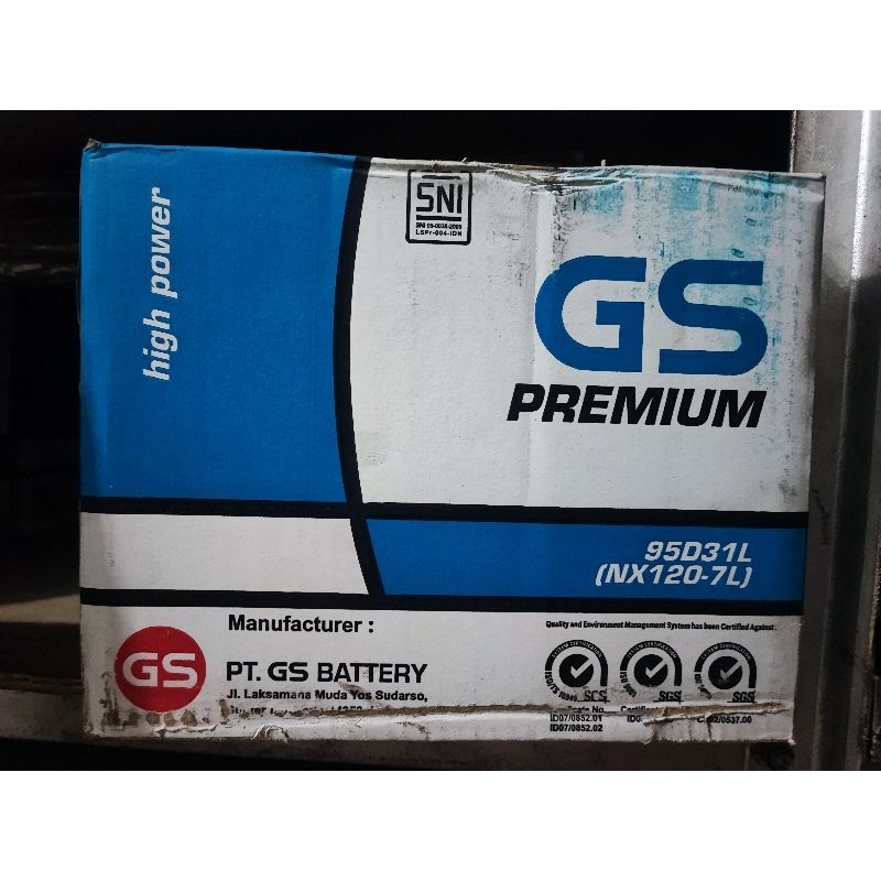 batere aki 95D31L (NX120-7L) GS ASTRA type PREMIUM 80 ampere
