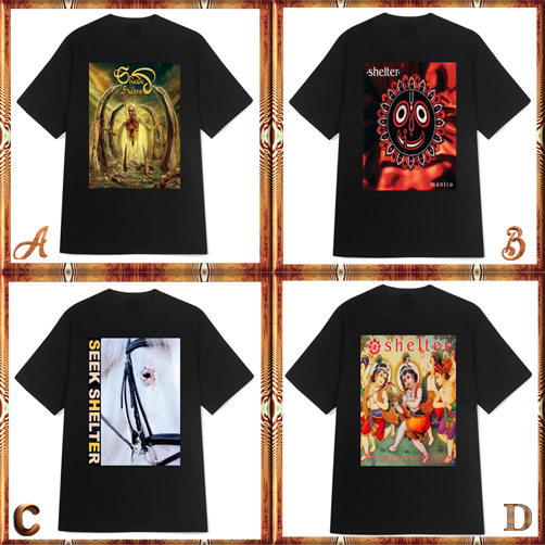 Kaos Vintage Shelter Mantra Tshirt 100% Cotton
