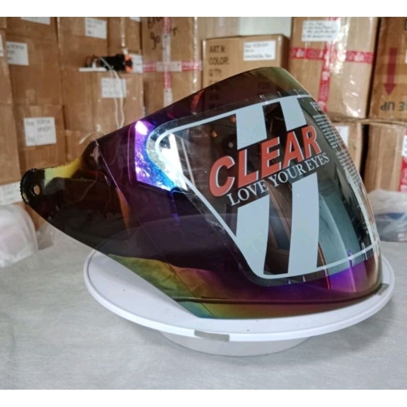 kaca Pelangi/ hitam helem GM EVO ORI / FIGTER / INTERCEPTOR / GIX EVO