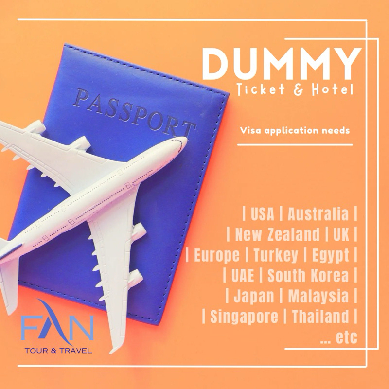 DUMMY Ticket & Hotel - Airline International / Domestic - Visa Application - Pengajuan Visa