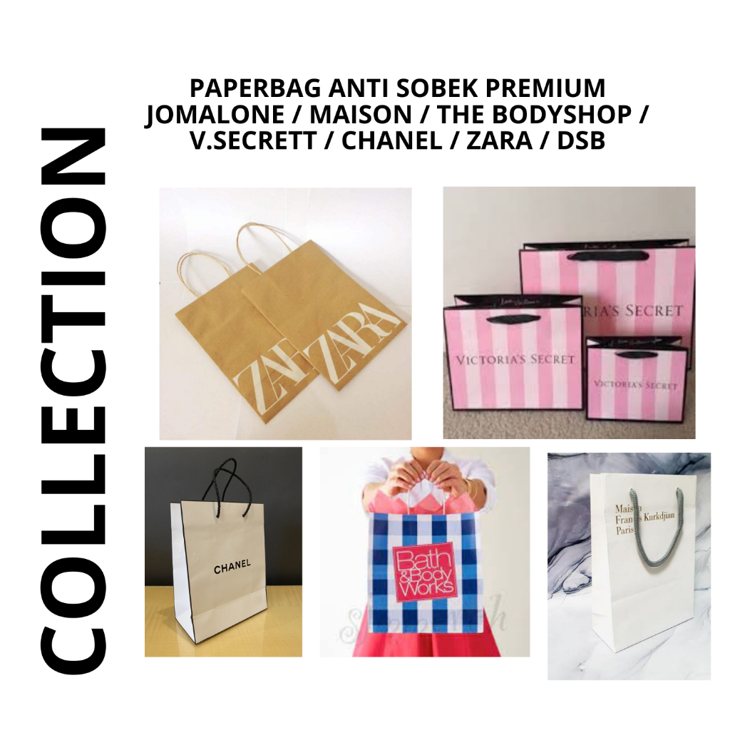 

Paperbag Branded / Jomalone / Chanel / V.Secrett / The Body Shop Mini Anti Sobek
