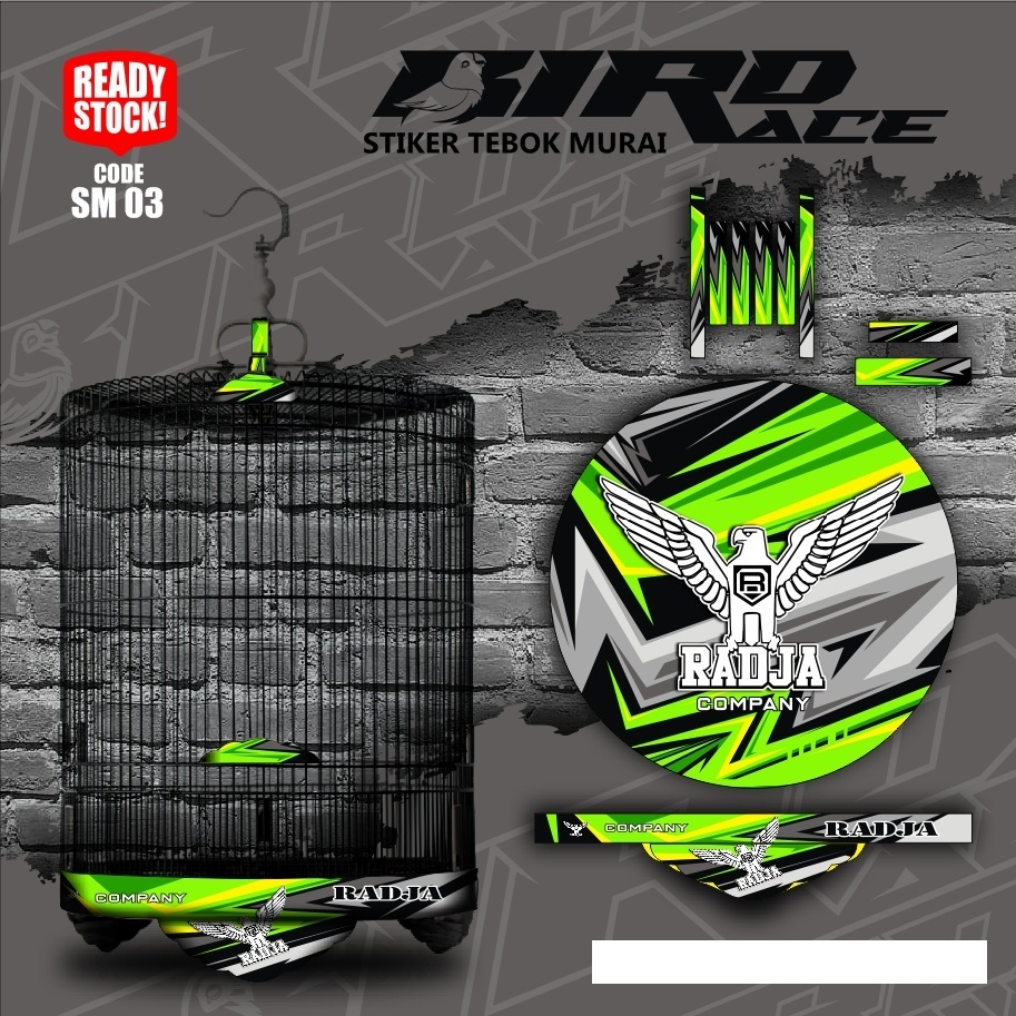 Stiker Decal Tebok Murai Stiker Sangkar Murai Custom