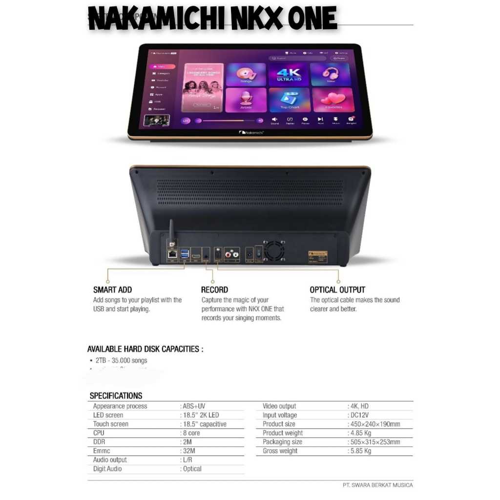 Nakamichi NKX ONE Player Nakamichi with Touchscreen 2in1