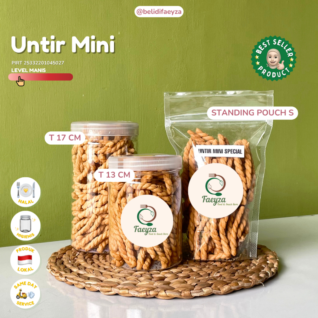 

[] Untir Halus Mini - Roti Kue Kering Cemilan Manis Cookies Murah Hampers Khas Jogja Jawa Tengah