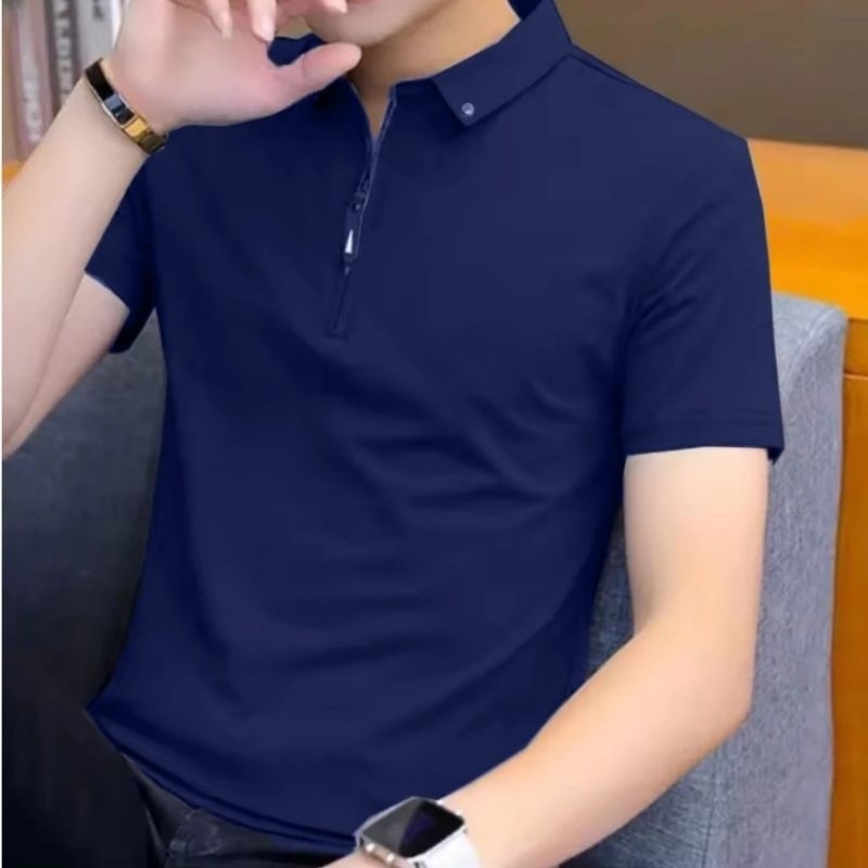 KAOS PRIA DISTRO - KERAH SLETING/BAJU FASHION KEREN/KAOS KERAH KEKINIAN/KAOS KERAH PRIA