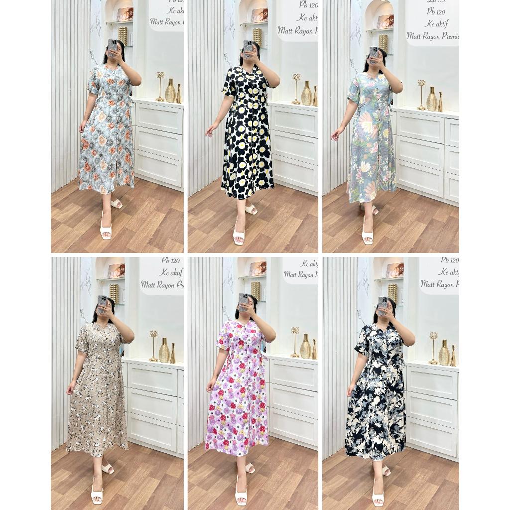 GAMIS MIDI RAYON WILONA BELLI ELYSA ZOYYA KANAYA  ORIGINAL ANNISA FASHION daster daily dress ROSALIN