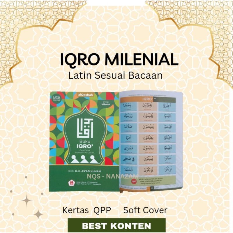 IQRO ALQOSBAH Edisi Milenial Soft Cover A5 Sedang