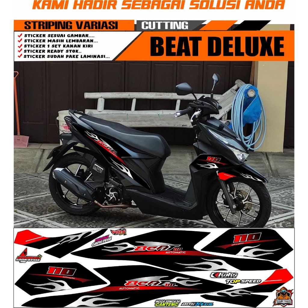 STRIPING BEAT DELUXE VARIASI STICKER BEAT DELUXE API
