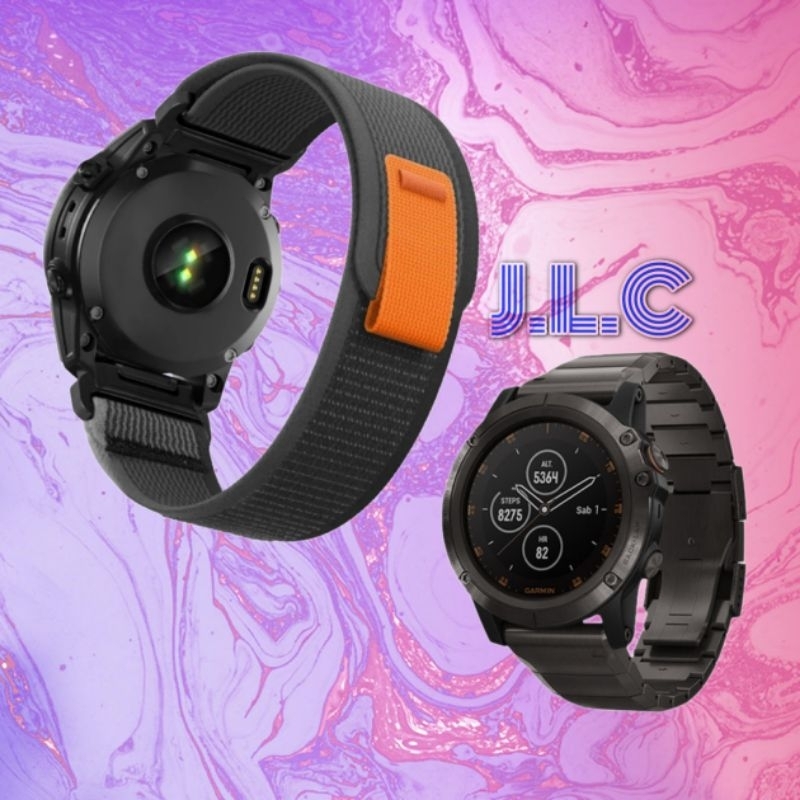 Strap Trail Nilon Nylon Loop Quick Fit Easy Release Watch Band Tali Jam Garmin Fenix 5x Sapphire Plu