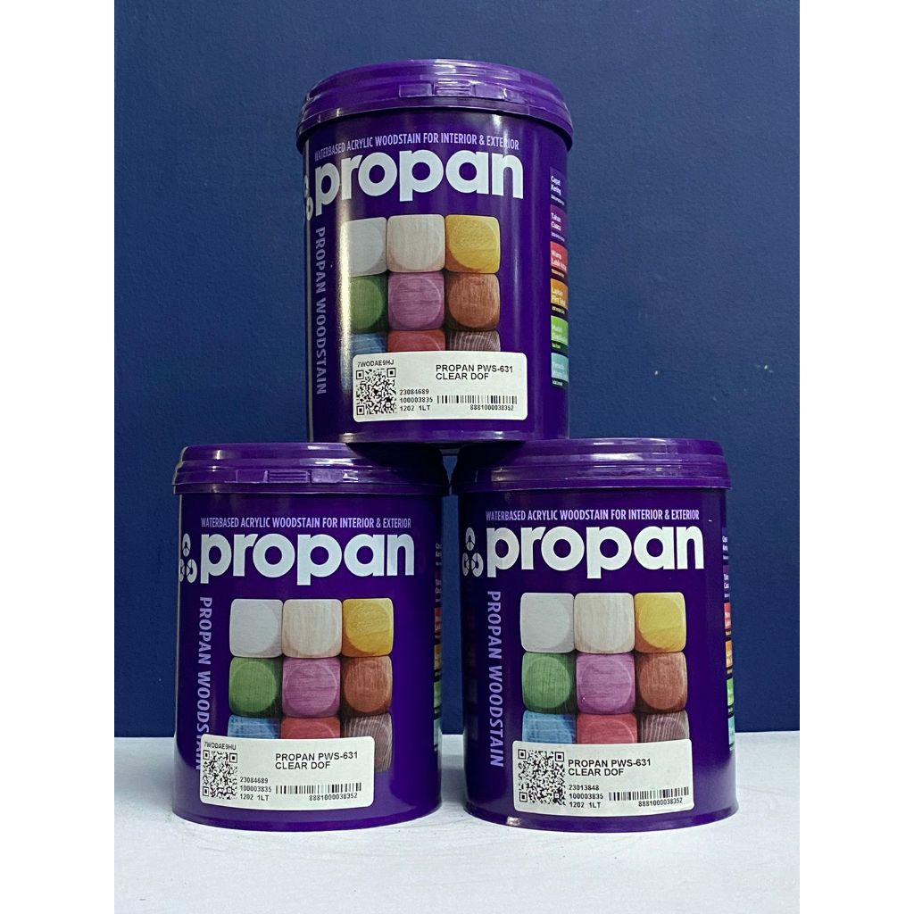 Cat Politur Waterbase/Pernis Kayu/Pelapis Kayu/Warna Kayu/Propan Wood Stain 1Ltr