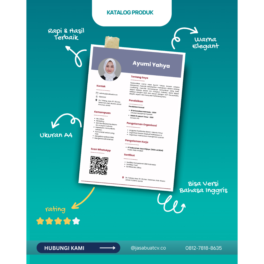 CV & Surat Lamaran Kerja Profesional