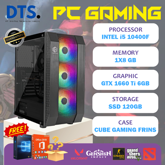 PC Gaming | i5 10400F | GTX 1660 Ti 6GB | SSD | Render