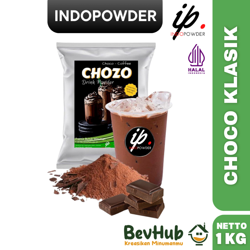 

Bubuk Minuman Indopowder Rasa Coklat Klasik | Bevhub Bubuk Minuman Rasa Choco Klasik 1KG / Chocolate Powder Drink / Instant Powder Drink