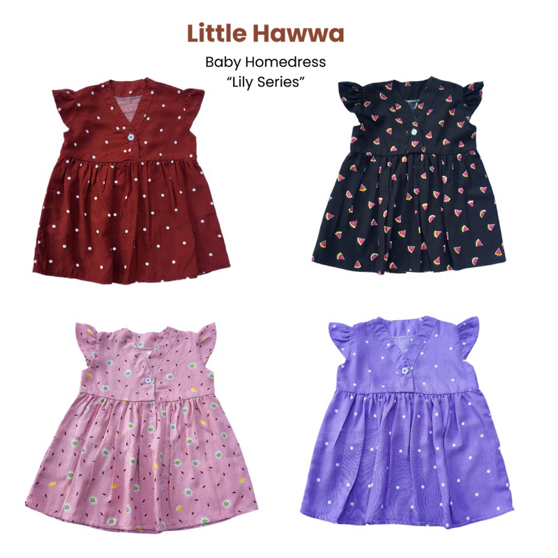 Little Hawwa PROMO 7.7 - Baju Anak Bayi Perempuan 1-18 Bulan - Dress Bayi - Daster Anak Perempuan - 