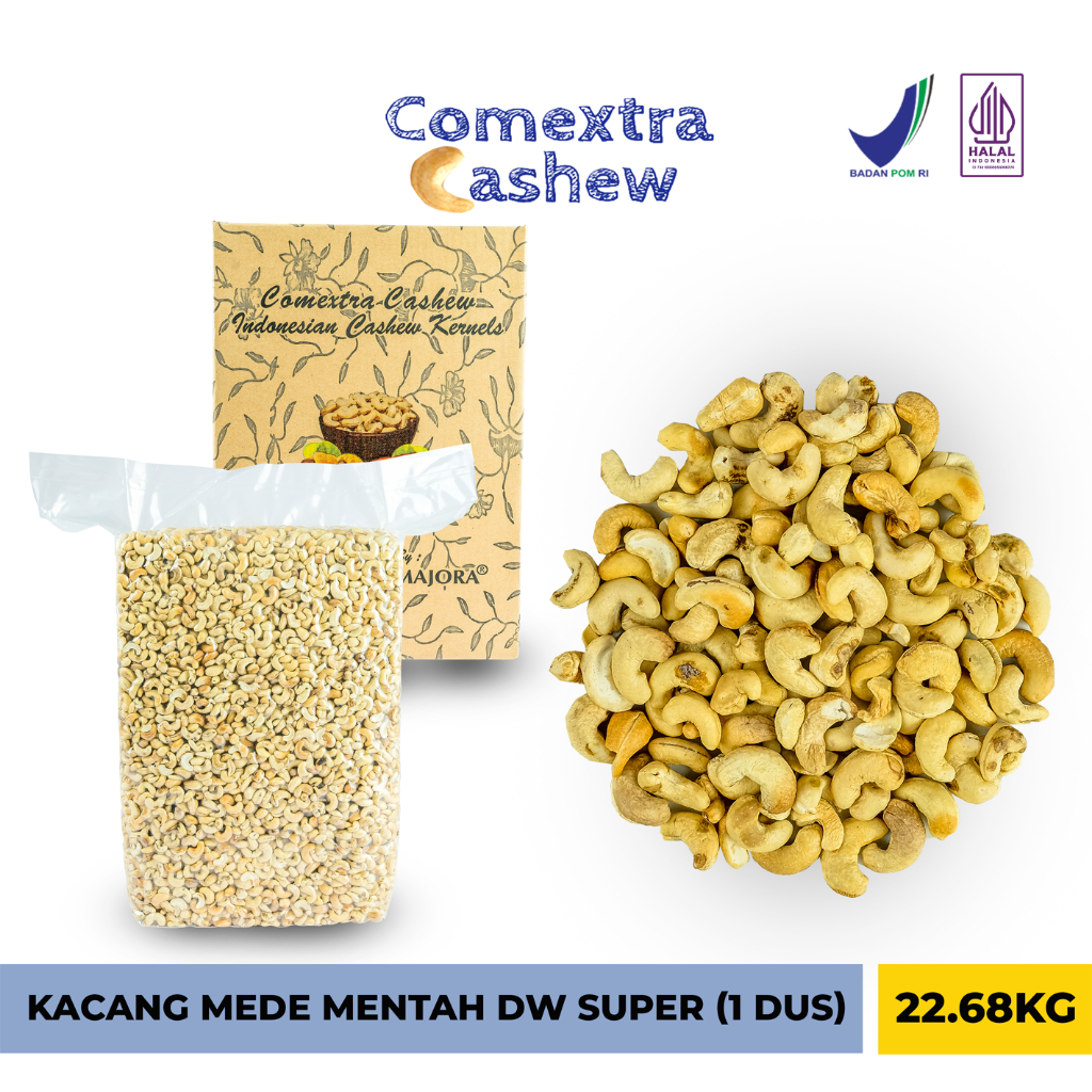 

Kacang Mede Comextra Mentah DW Super 1 Dus (22,68 Kg) - Cashew Kacang Mete Ment