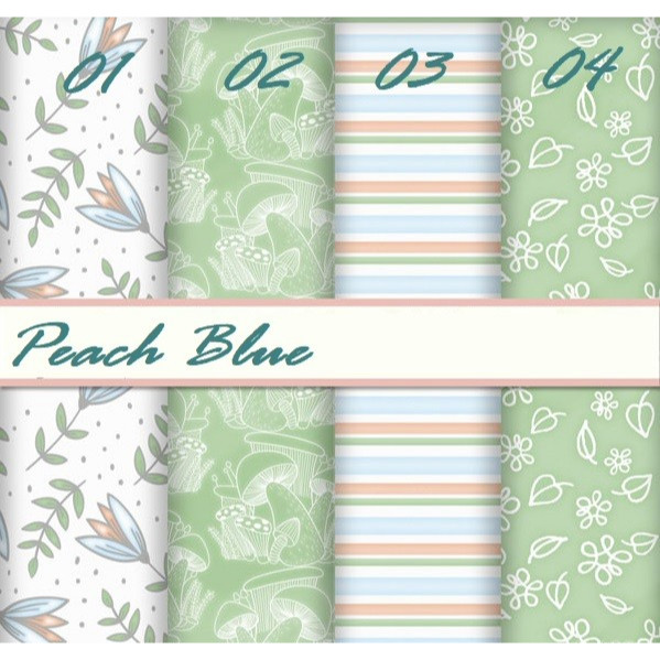 

Kertas Scrapbook - Peach Blue_GE23 Design