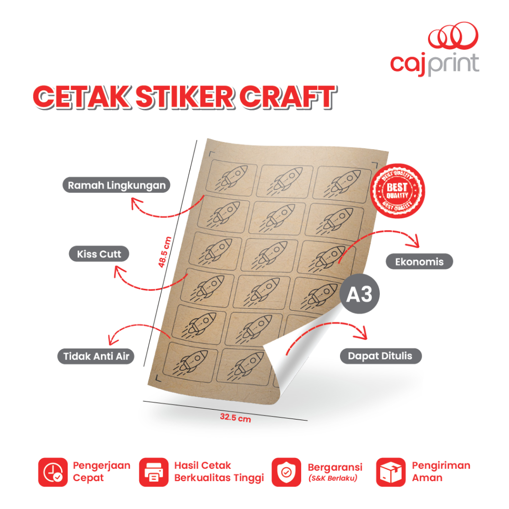 

Cetak Stiker Label Makanan Kraft A3+ Cutting Kiss Cut Print Sticker Botol Minuman Logo Kemasan Toples Kue Sticker Parfume
