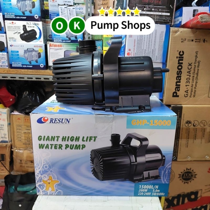 POMPA CELUP RESUN GHP 15000 PENGGANTI PG 15000 KOLAM IKAN AKUARIUM SUBMERSIBLE 200 WATT