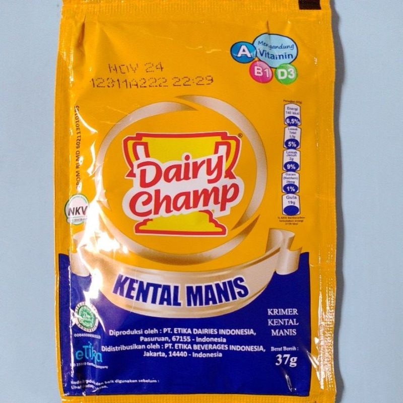 

~MOS~ Susu Dairy Champ Sachet 37 gr. Susu Kental Manis