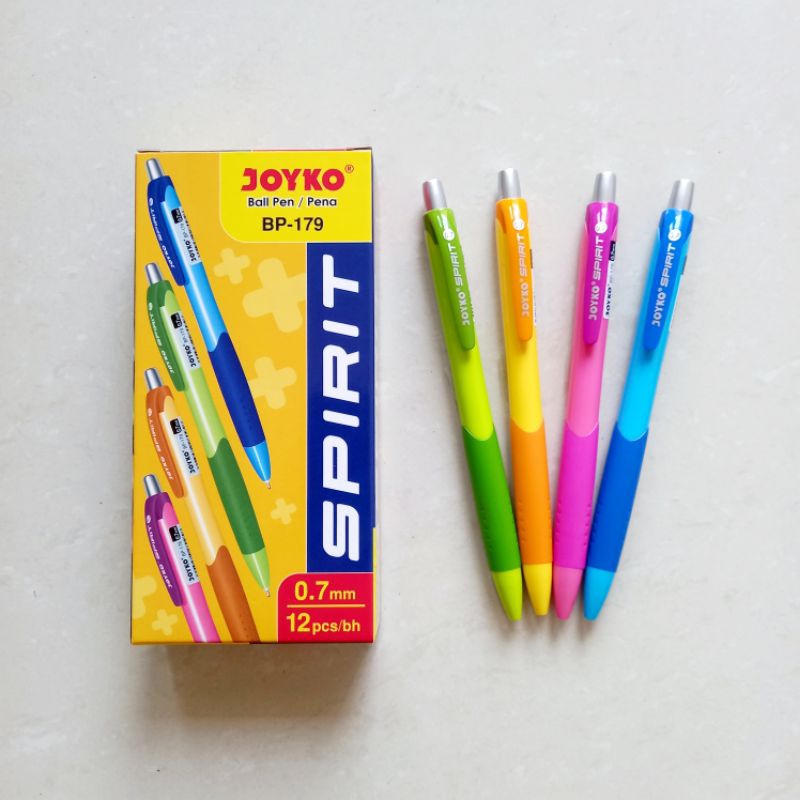 

[ PACK ISI 12 MURAH ] Pulpen Ball Pen Pena 0.7 mm Joyko BP - 179 Spirit