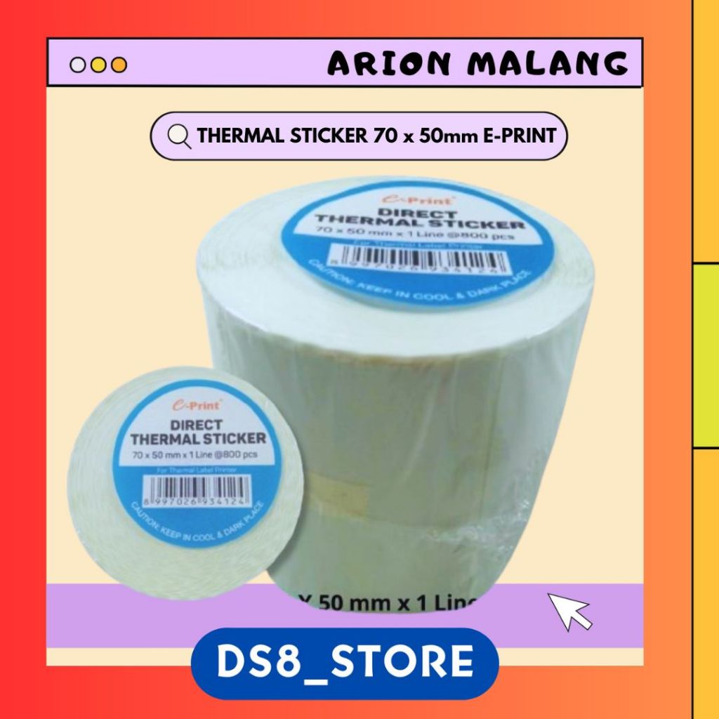 

Thermal Sticker 70 x 50mm [800 Lembar] E-PRINT