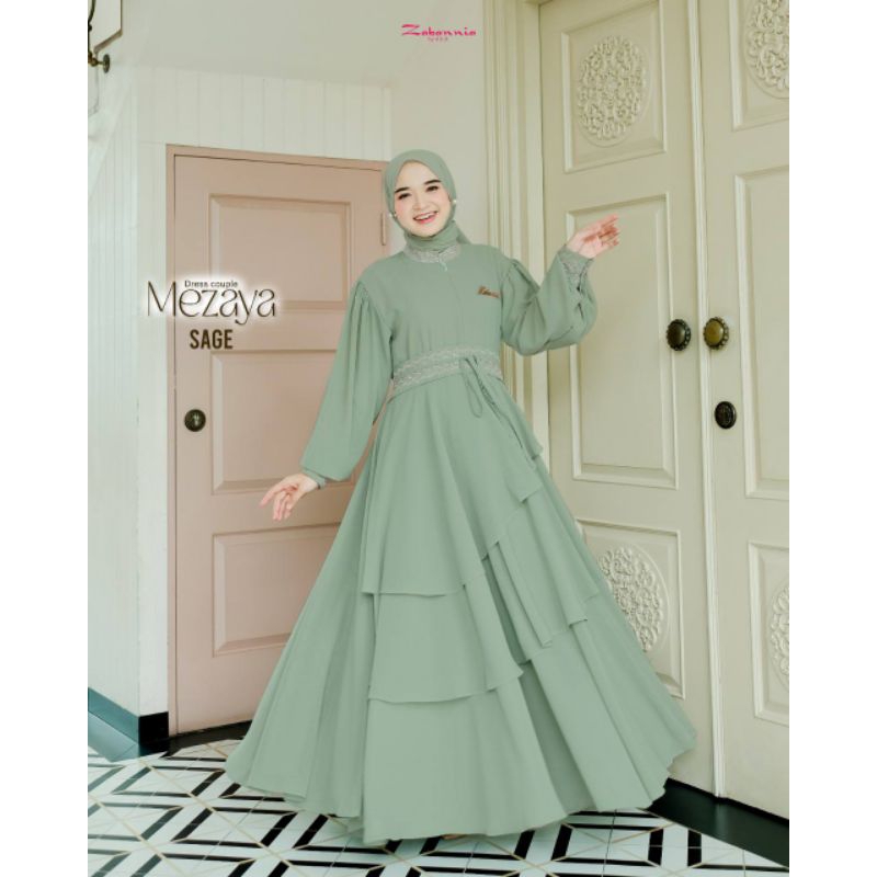 MEZAYA DRESS ORIGINAL BY ZABANNIA Baju Kondangan Dress Cantik Dress Bagus Gamis Bagus Dress Kekinian Seragam Gamis Seragam Gamis Anak Gamis Syar'i terbaru