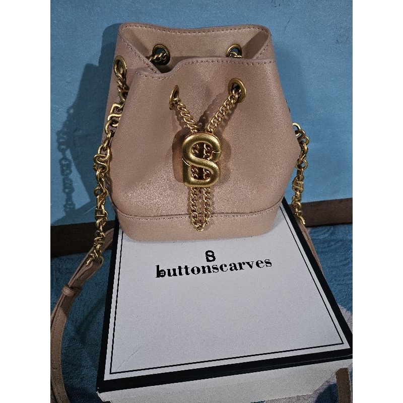 Myra Bag Buttonscarves Small Tan VVGC PRELOVED