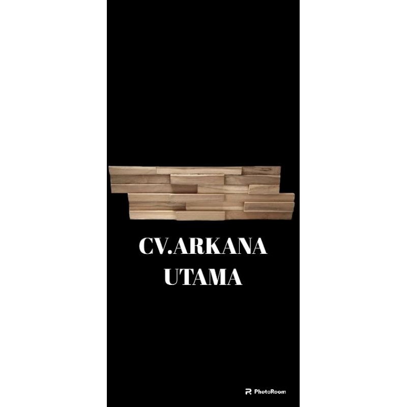 Wall panel kayu jati asli wallpaper dinding hiasan dinding